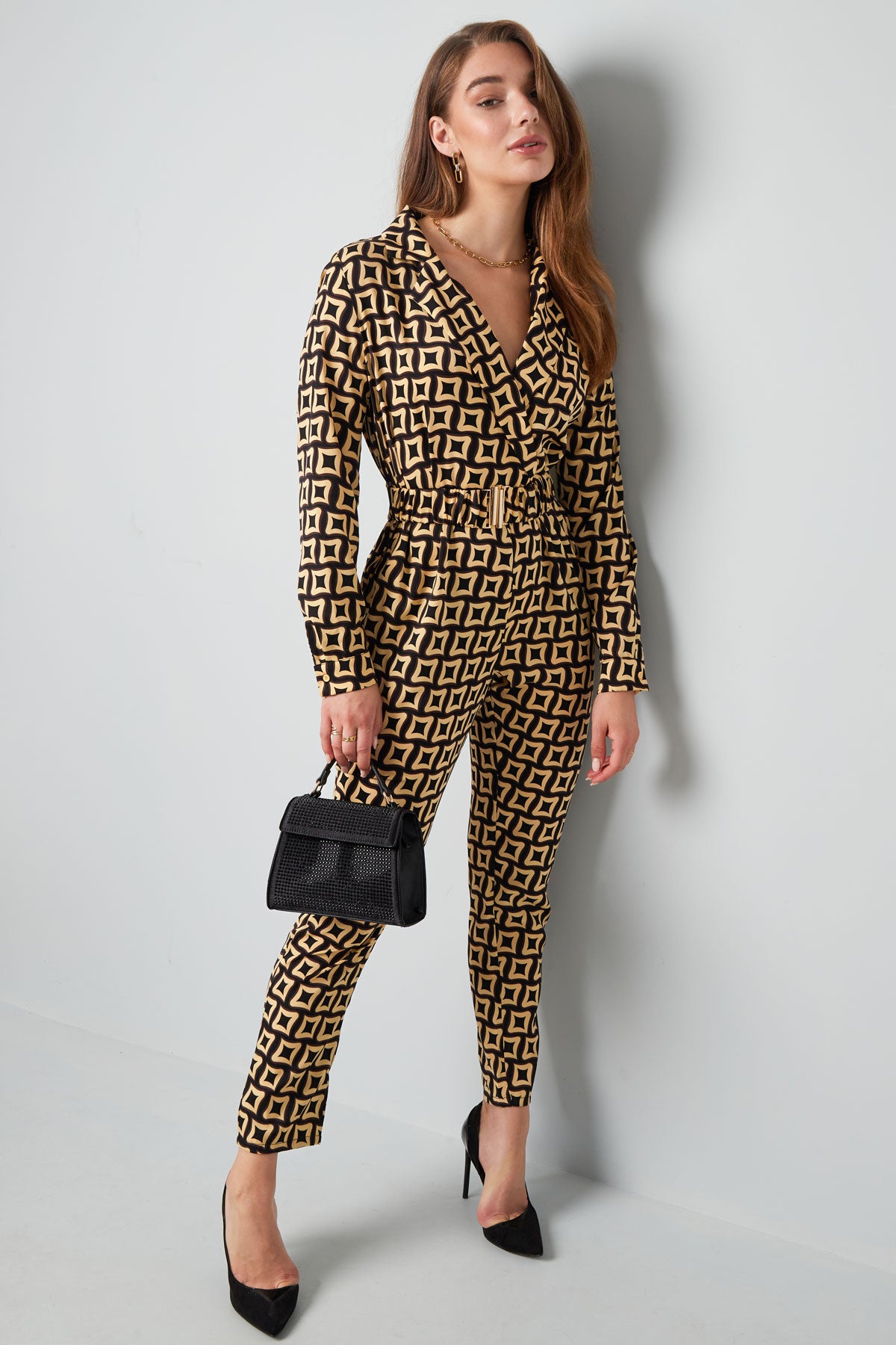 Handtas strass - lila PU