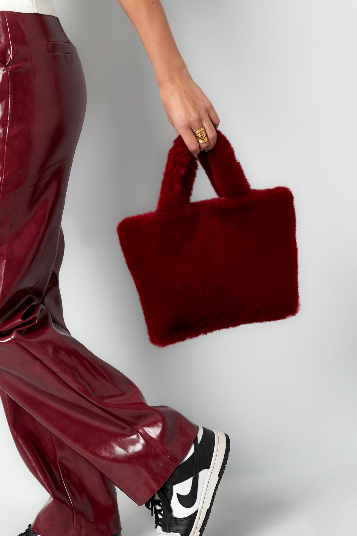 Faux fur city tas klein