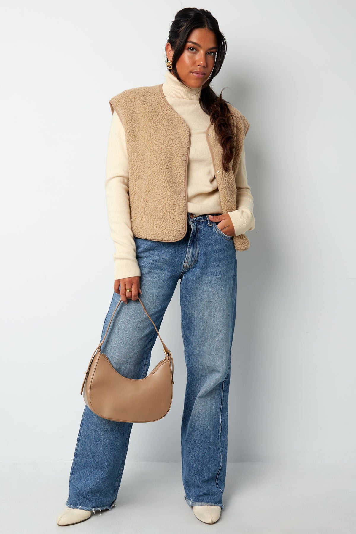 Kleurrijke halve maan tas