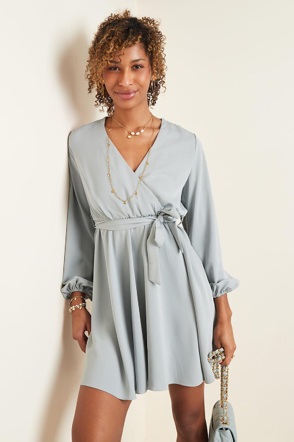 Chiffon jurk Zwart S