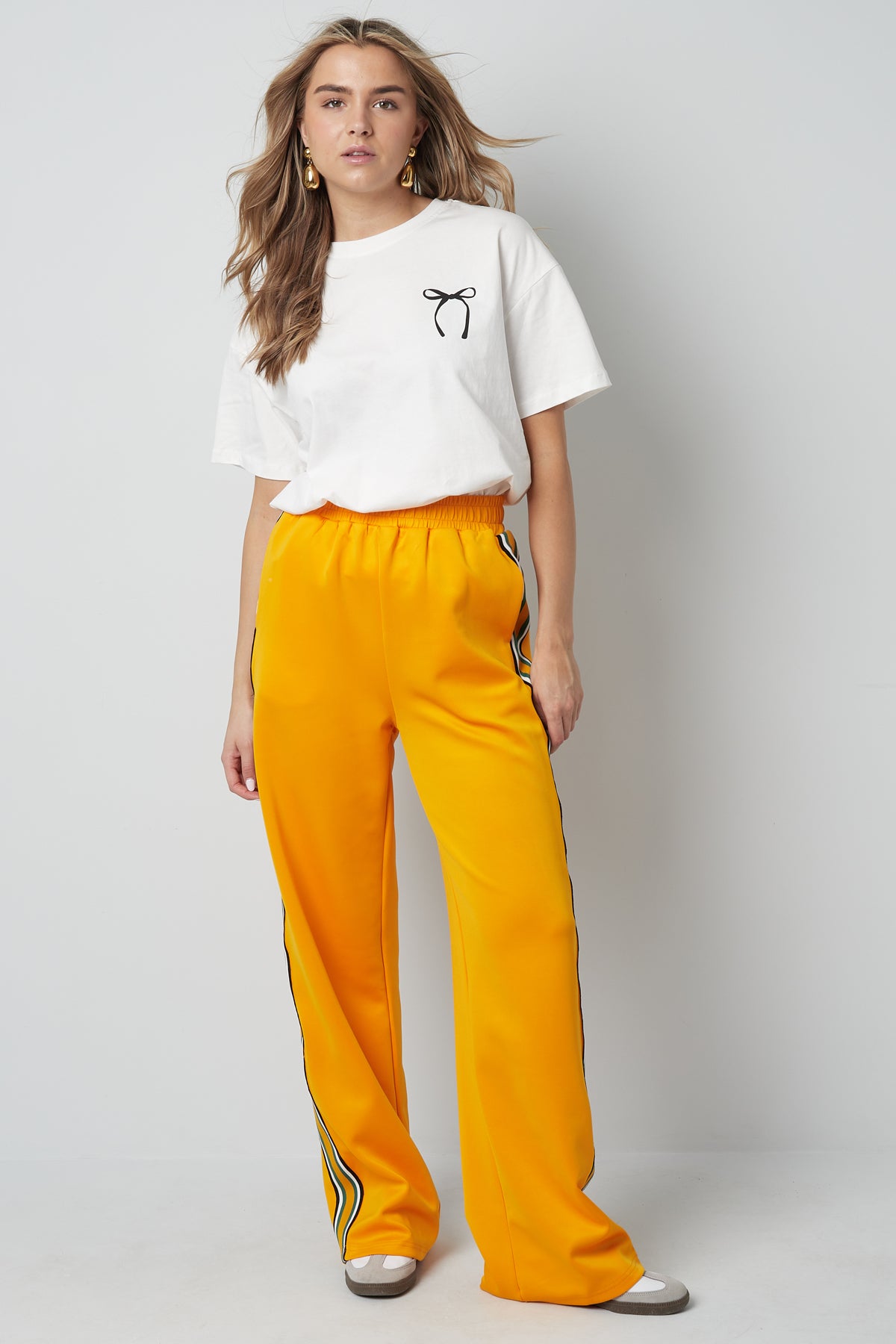 Gestreepte must have broek - rood S