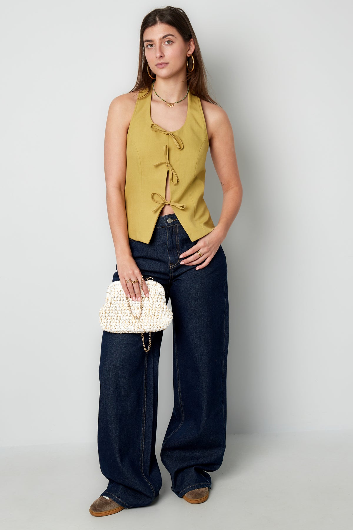 Bow Sleeveless Top