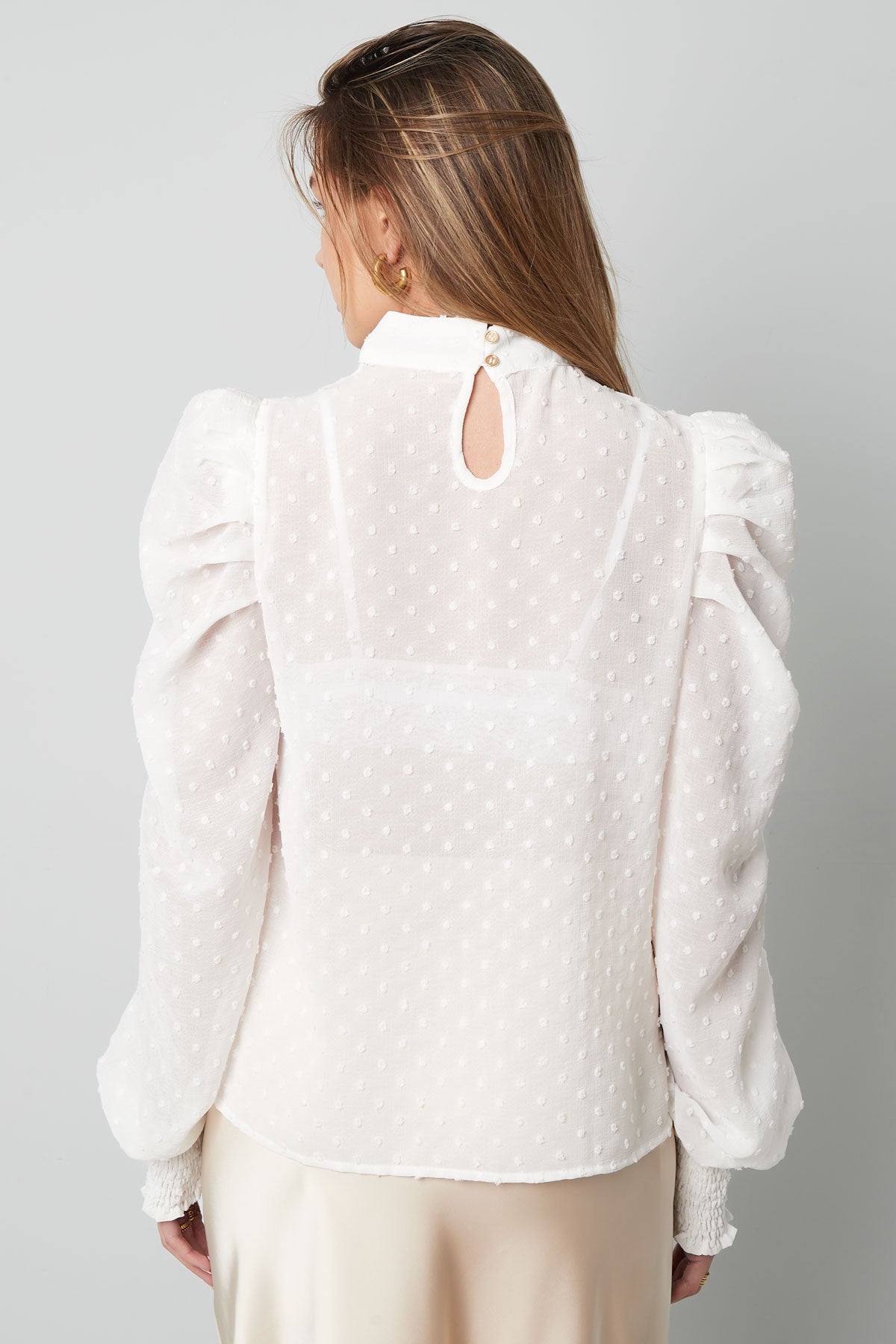 Blouse met bolletjes