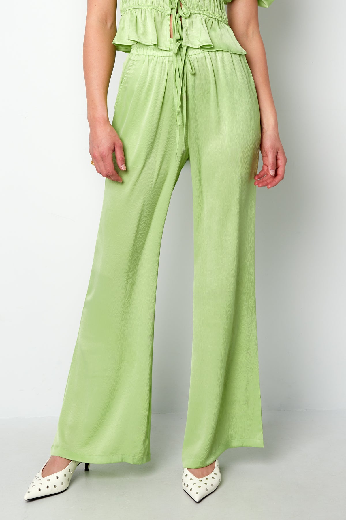 Rechte broek Zomerbries - Groen