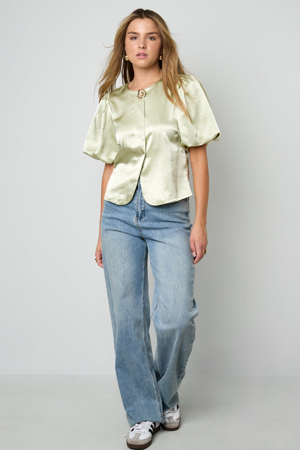 Statement top met pofmouwen