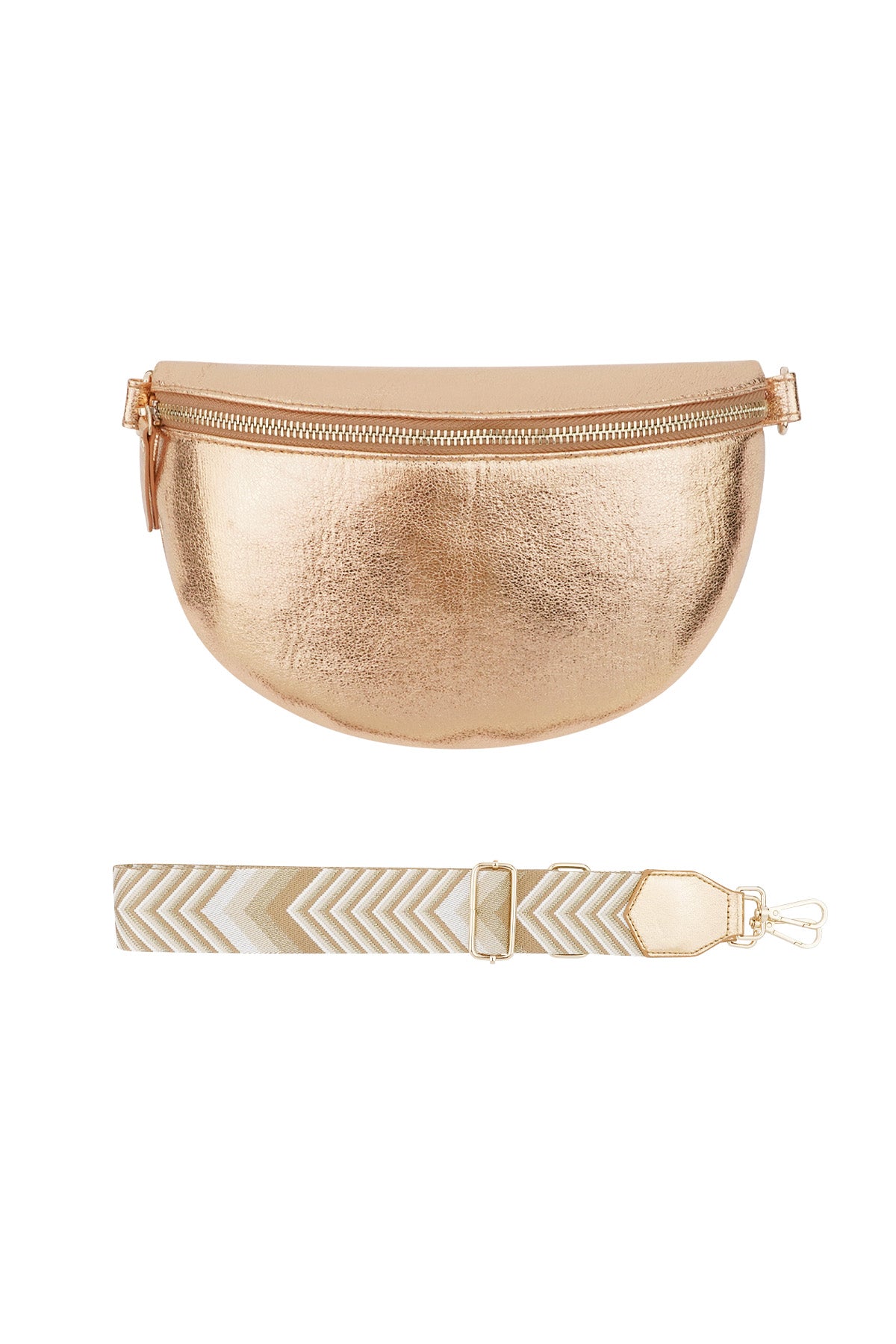 Bronze brilliance schoudertas - coppery