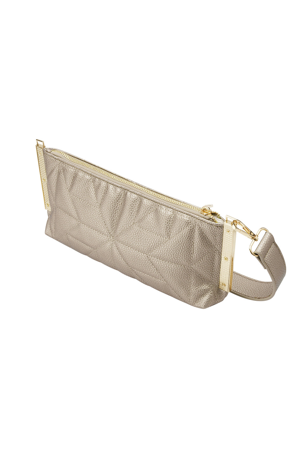 Gestikte clutch gouden hardware - koper