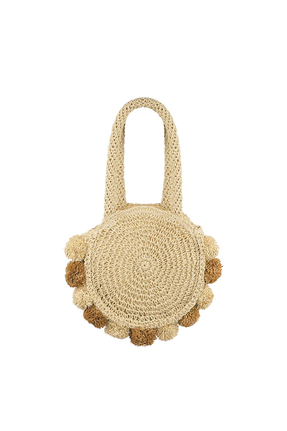 Pom pom beach bag - groen