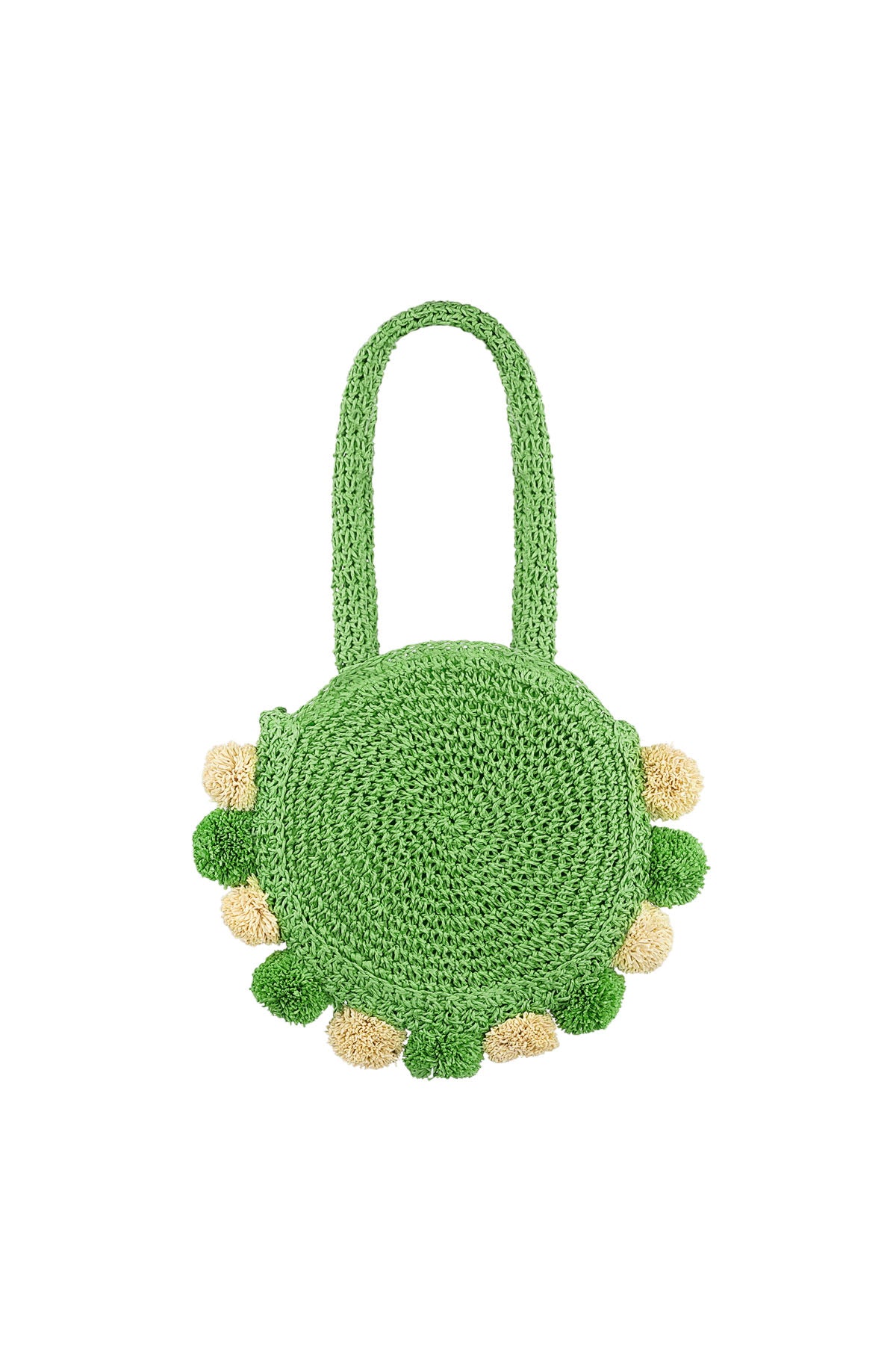 Pom pom beach bag - groen