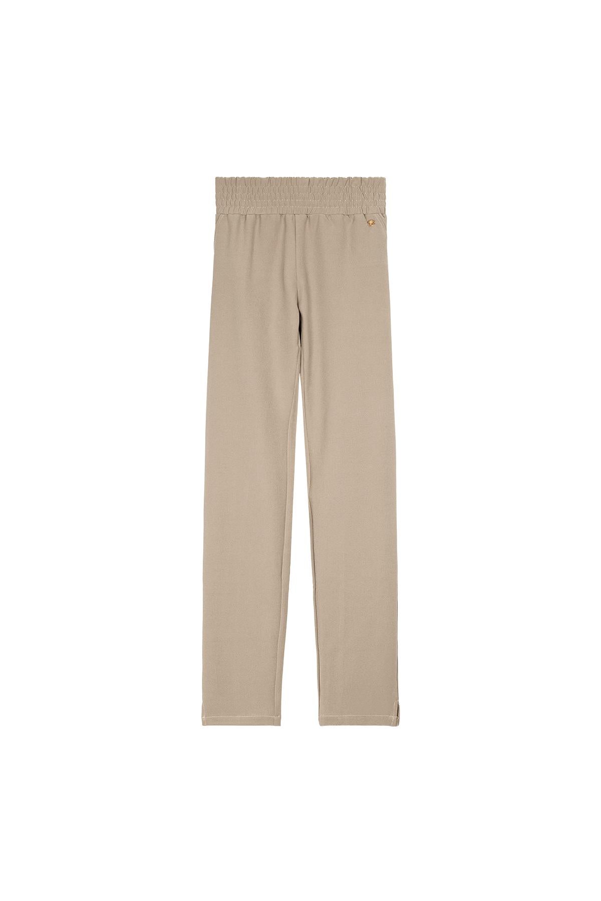 Slim-fit broek Beige S