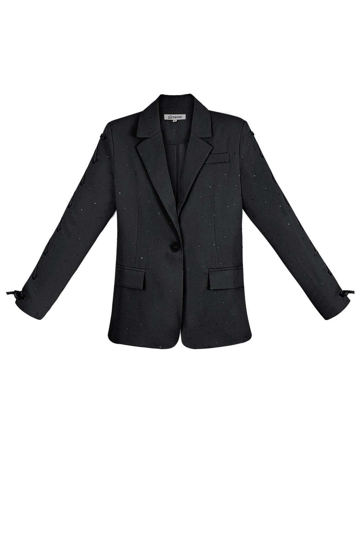 Blazer met steentjes en vetermouwen