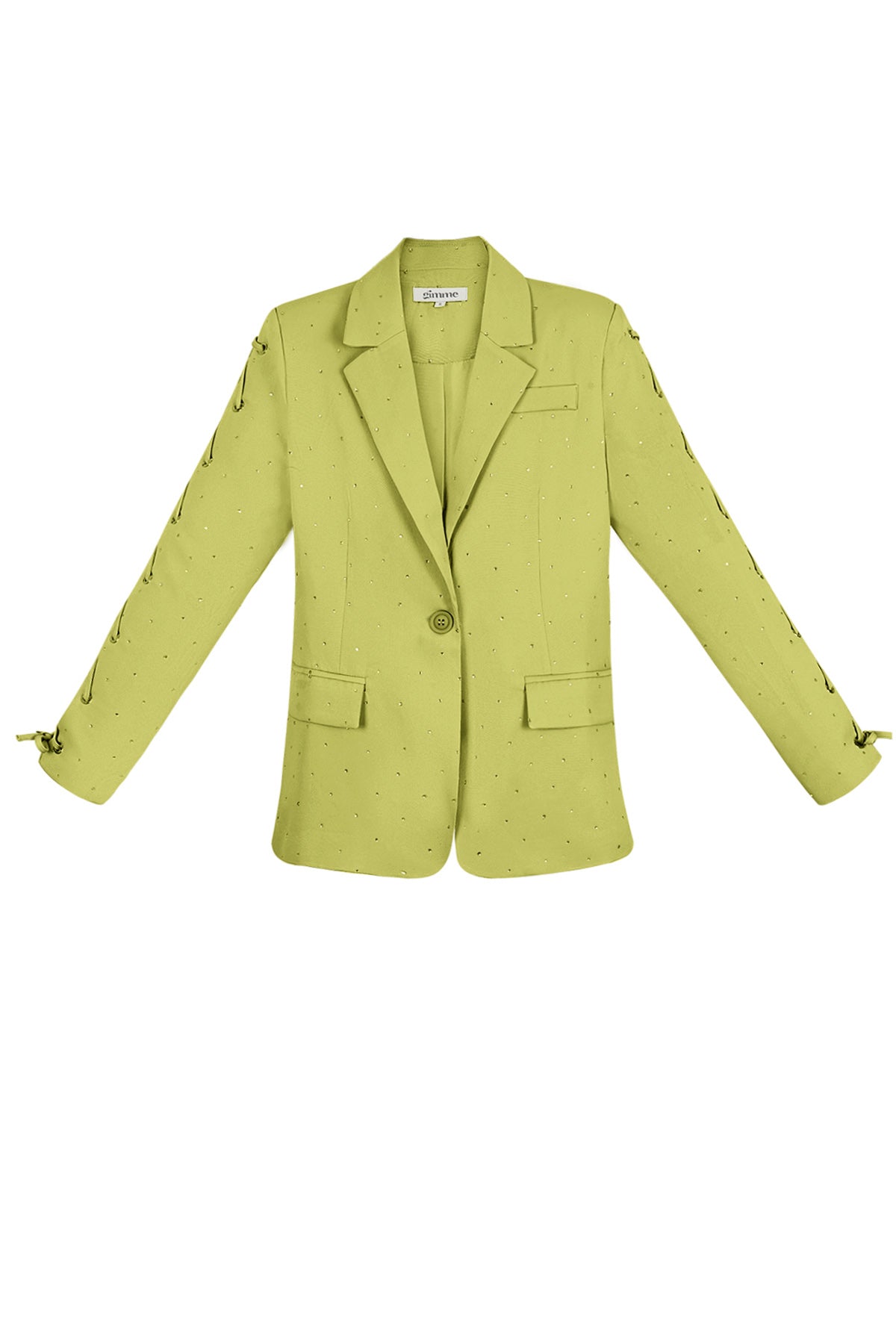 Blazer met steentjes en vetermouwen