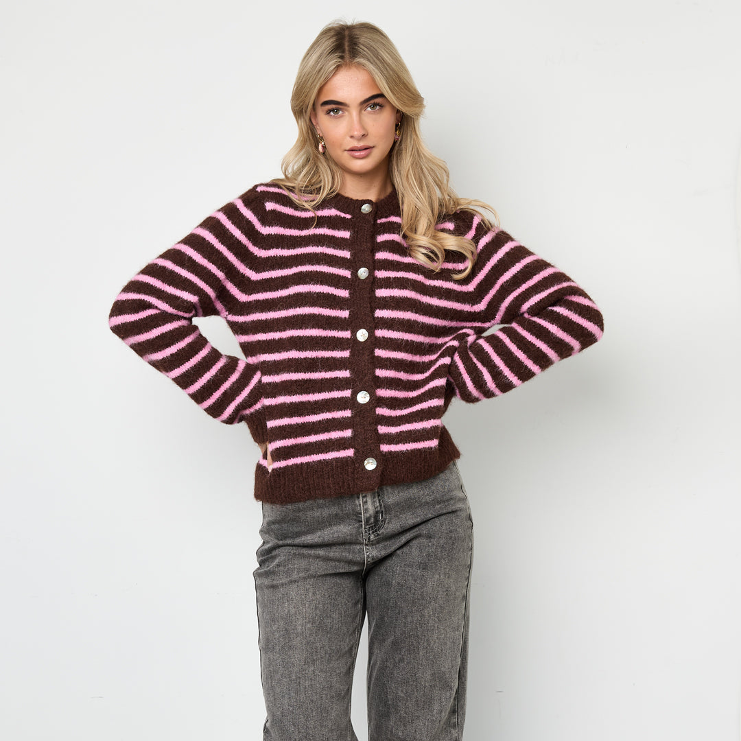 Polyestervezel (polyester) Gebreid vest Strepen Casual Herfst/Winterkleding