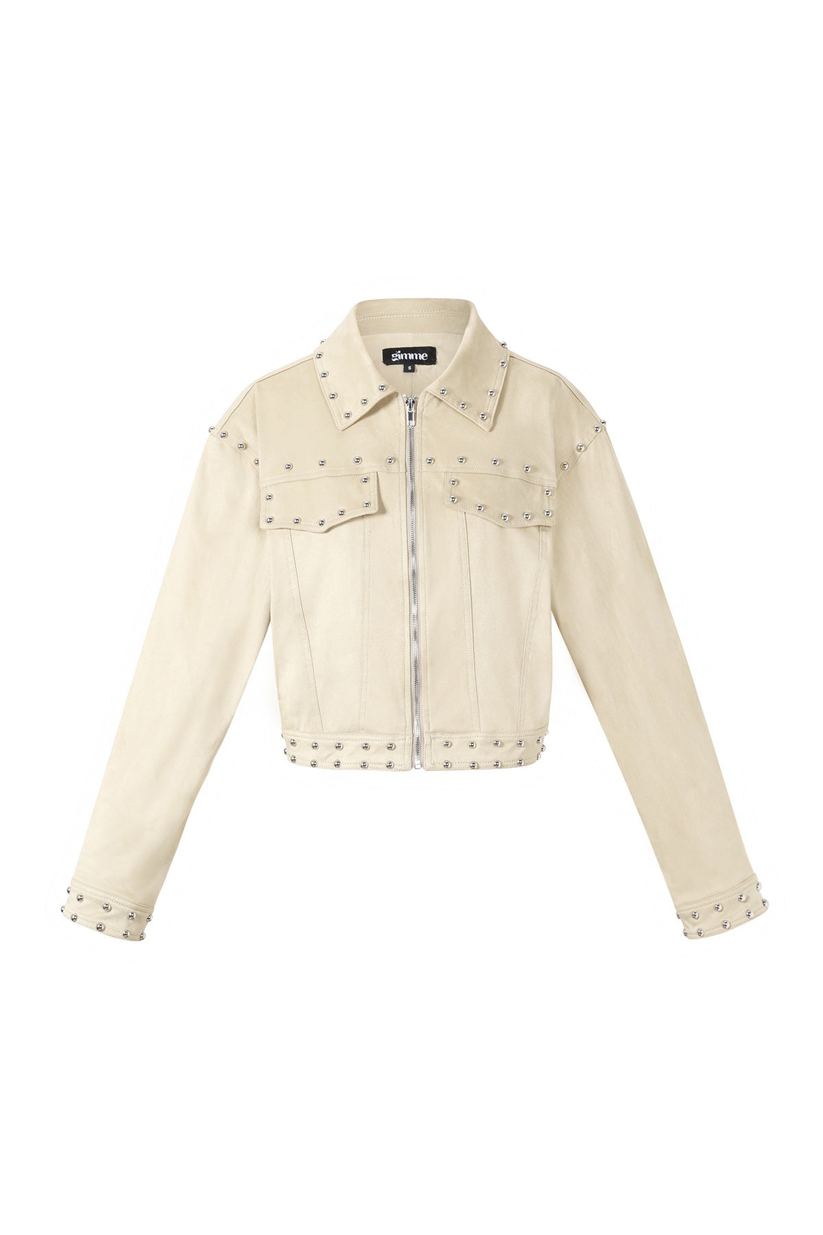 Suède jas studs