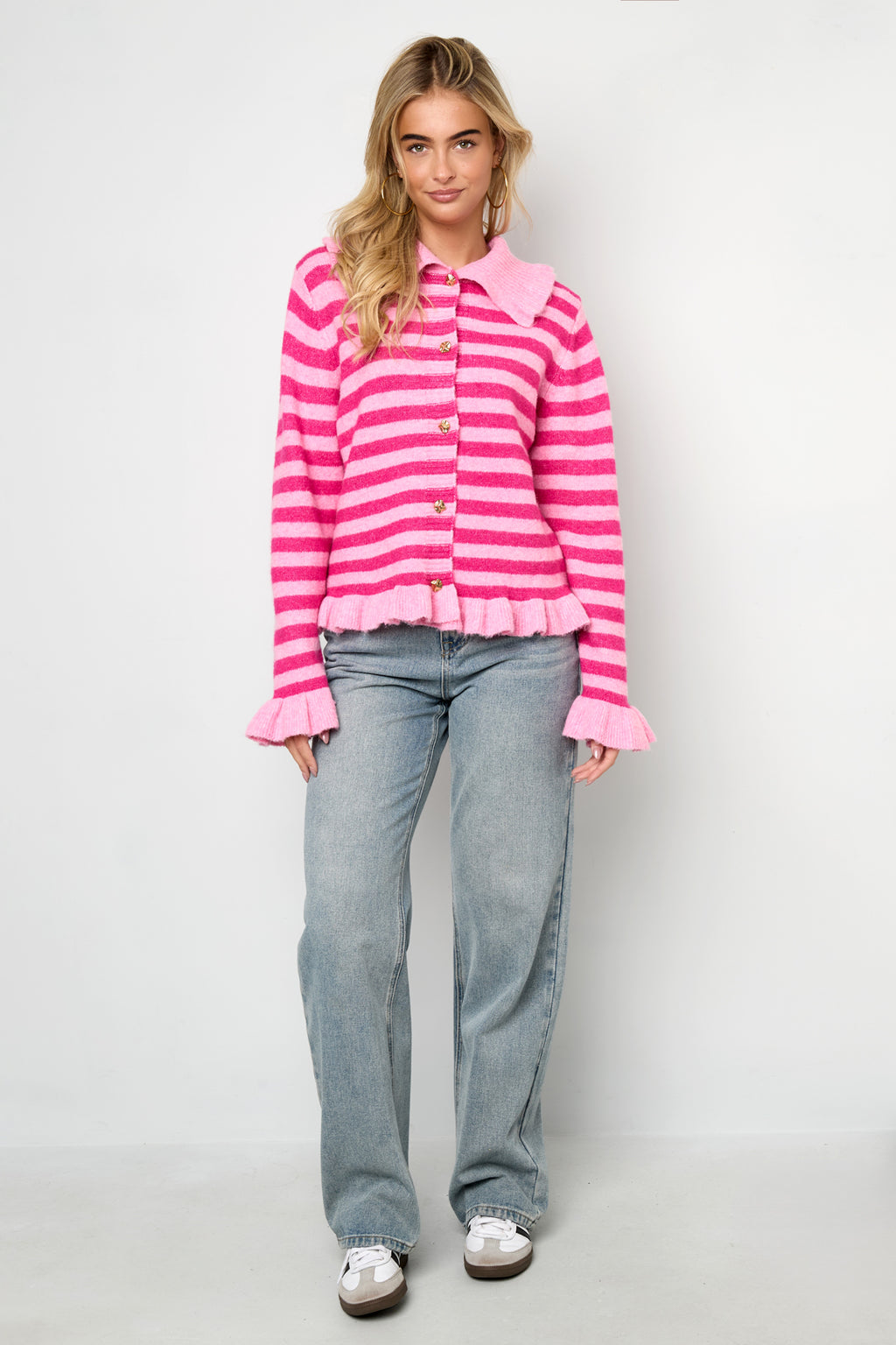 Polyestervezel (polyester) Gebreid vest Strepen Casual Herfst/Winterkleding